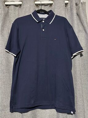 Tommy Hilfiger Timeless American Navy Polo with White Trim